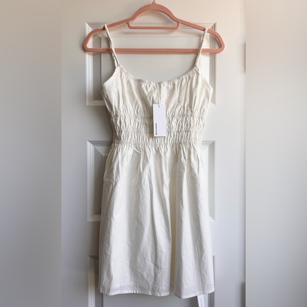 Reformation Kathleen White Dress